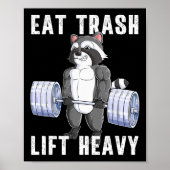 Wasbeer Deadlift Bodybuilding Garbage Animal Gym F Poster (Voorkant)