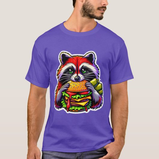 WASBEER DIE CHEESEBURGER EET 4 T-SHIRT (Voorkant)