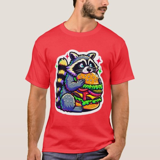 WASBEER DIE CHEESEBURGER EET 5 T-SHIRT (Voorkant)