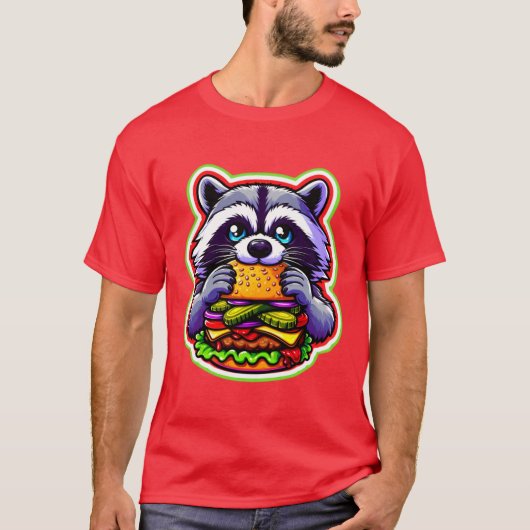 WASBEER DIE CHEESEBURGER EET 6 T-SHIRT (Voorkant)