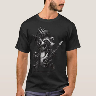 Wasbeer die gitaar speelt Rockmuziekfestival Dier T-shirt