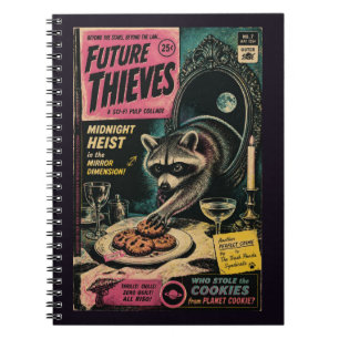 Wasbeer die koekjes steelt nep vintage boekcover notitieboek