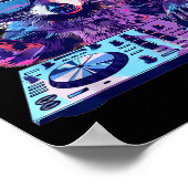 Wasbeer Dj Edm Techno House Muziek Grappig Dier Li Poster (Hoek)