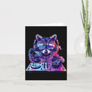 Wasbeer Dj Edm Techno House Muziek Grappig Dierenl Kaart