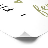 Wasbeer drink matcha club grappig kawaii dier perfect poster (Hoek)