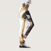 Wasbeer drinkt ijskoude koffie leggings (Rechts)