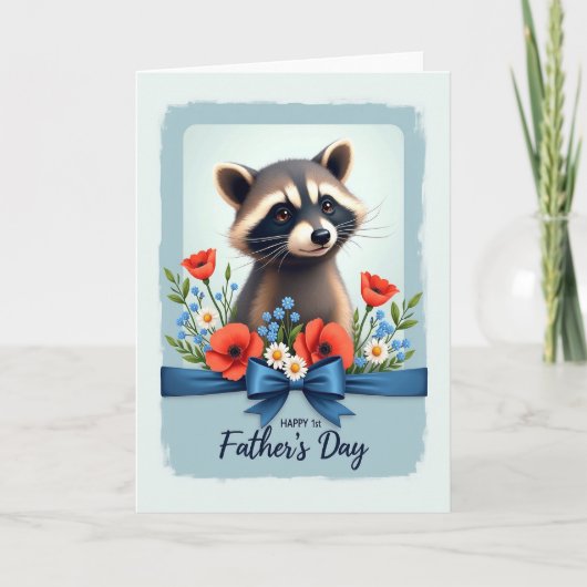 Wasbeer eerste vaderdag kaart (Voorkant)