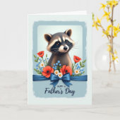 Wasbeer eerste vaderdag kaart (Gele Bloem)