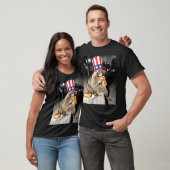 Wasbeer Eet Hotdog Grappig 4 Juli T-shirt (Unisex)
