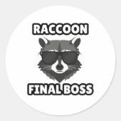 Wasbeer Eindbaas Sticker (Voorkant)