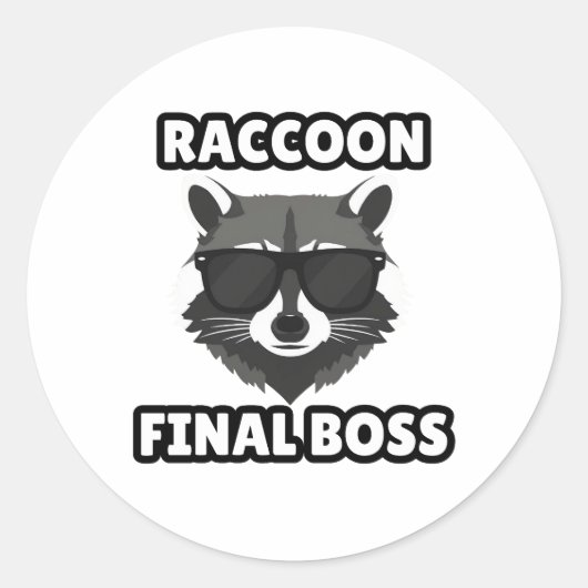 Wasbeer Eindbaas Sticker (Voorkant)
