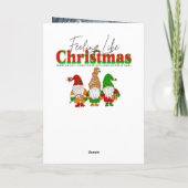 Wasbeer en eekhoorn hangen kerstverlichting feestdagen kaart (Achterkant)