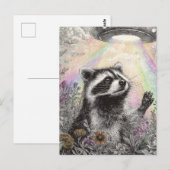 Wasbeer en een UFO Briefkaart (Voorkant / Achterkant)