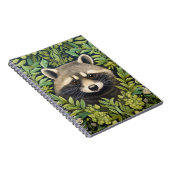 Wasbeer en gebladerte art nouveau stijl notitieboek (Rechterzijde)