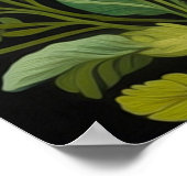 Wasbeer en gebladerte art nouveau stijl poster (Hoek)