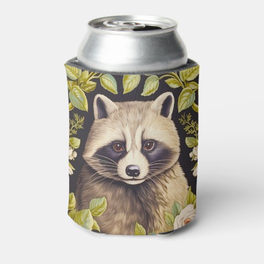 Wasbeer en groen blad inspireerden William Morris Blikjeskoeler (Blikje Achterkant)