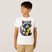 Wasbeer en potlood Schattigee wasbeer leraar minna T-shirt (Voorkant volledig)
