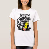 Wasbeer en potlood Schattigee wasbeer leraar minna T-shirt (Voorkant)