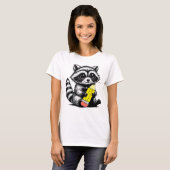 Wasbeer en potlood Schattigee wasbeer leraar minna T-shirt (Voorkant volledig)