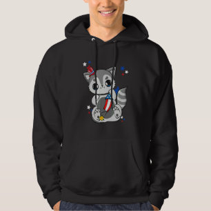 Wasbeer en vuurwerkregisseur voor 4 juli-viering hoodie