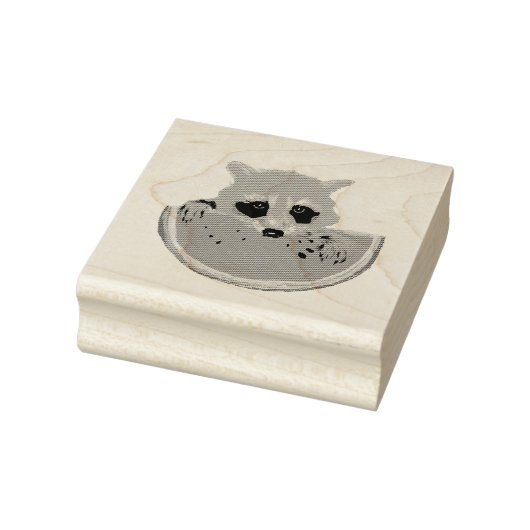 Wasbeer en watermeloen rubberstempel (Stempel)