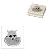 Wasbeer en watermeloen rubberstempel (Gestempeld)