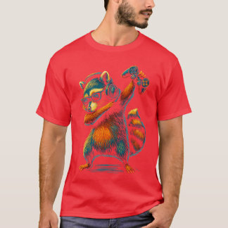Wasbeer Gamer Grappige Videospellen Dabbing Gamen  T-shirt
