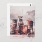 Wasbeer gedijt in de ruïnes briefkaart (Voorkant / Achterkant)