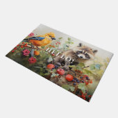 Wasbeer Geel Zangvogel Bosrank Appels Deurmat (Schuin)