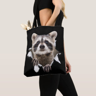 Wasbeer Gescheurd Voor Wasbeer Liefhebber, Wasbeer Tote Bag