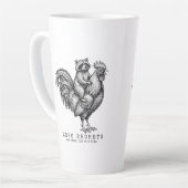 Wasbeer Haan Latte Mok Grappig Sarcasme Cadeau (Linkerhoek)