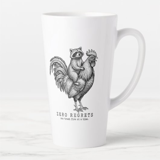 Wasbeer Haan Latte Mok Grappig Sarcasme Cadeau (Rechts)