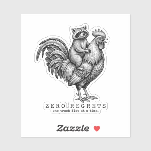 Wasbeer Haan Sticker Grappig Vintage Cadeau (Vel)