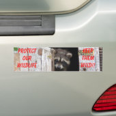 Wasbeer Houd Ze Wild!! Bumpersticker (Op auto)