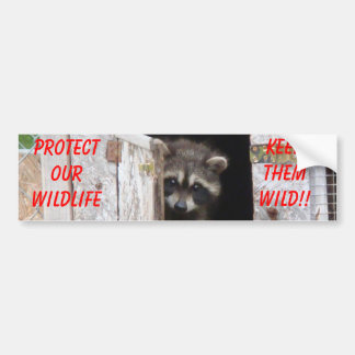Wasbeer Houd Ze Wild!! Bumpersticker