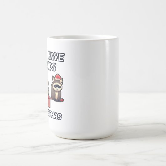 Wasbeer Ik heb maar 3 stemmingen met Kerstmis Koffiemok (Center)