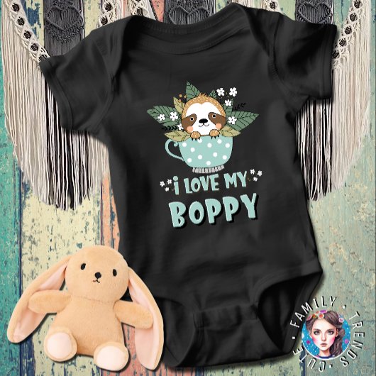 Wasbeer Ik hou van mijn Boppy Romper