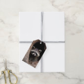 Wasbeer in boomholte cadeaulabel (Met Touw)