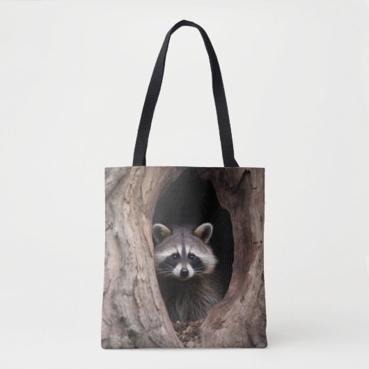 Wasbeer in boomholte tote bag (Voorkant)