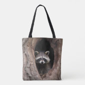 Wasbeer in boomholte tote bag (Achterkant)