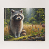 Wasbeer in de Bossen Natuur Legpuzzel (Horizontaal)