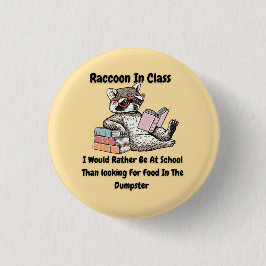 Wasbeer in de klas ronde button 3,2 cm