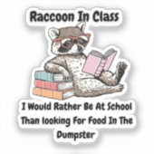Wasbeer in de klas sticker (Voorkant)