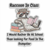 Wasbeer in de klas sticker (Voorkant)