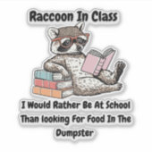 Wasbeer in de klas sticker (Voorkant)