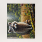 Wasbeer in de natuur Woods  Legpuzzel (Verticaal)