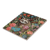 Wasbeer in de tuin geïnspireerd door William Morri Tegeltje (Zijkant)