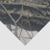 Wasbeer in een boom schilderij Decoupage Tissuepapier (Detail)