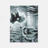 Wasbeer in Forest Clearing Fleece Deken (Voorkant)