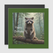 Wasbeer in het bos Magnetische Verjaardag Kaart (Voorkant / Achterkant)